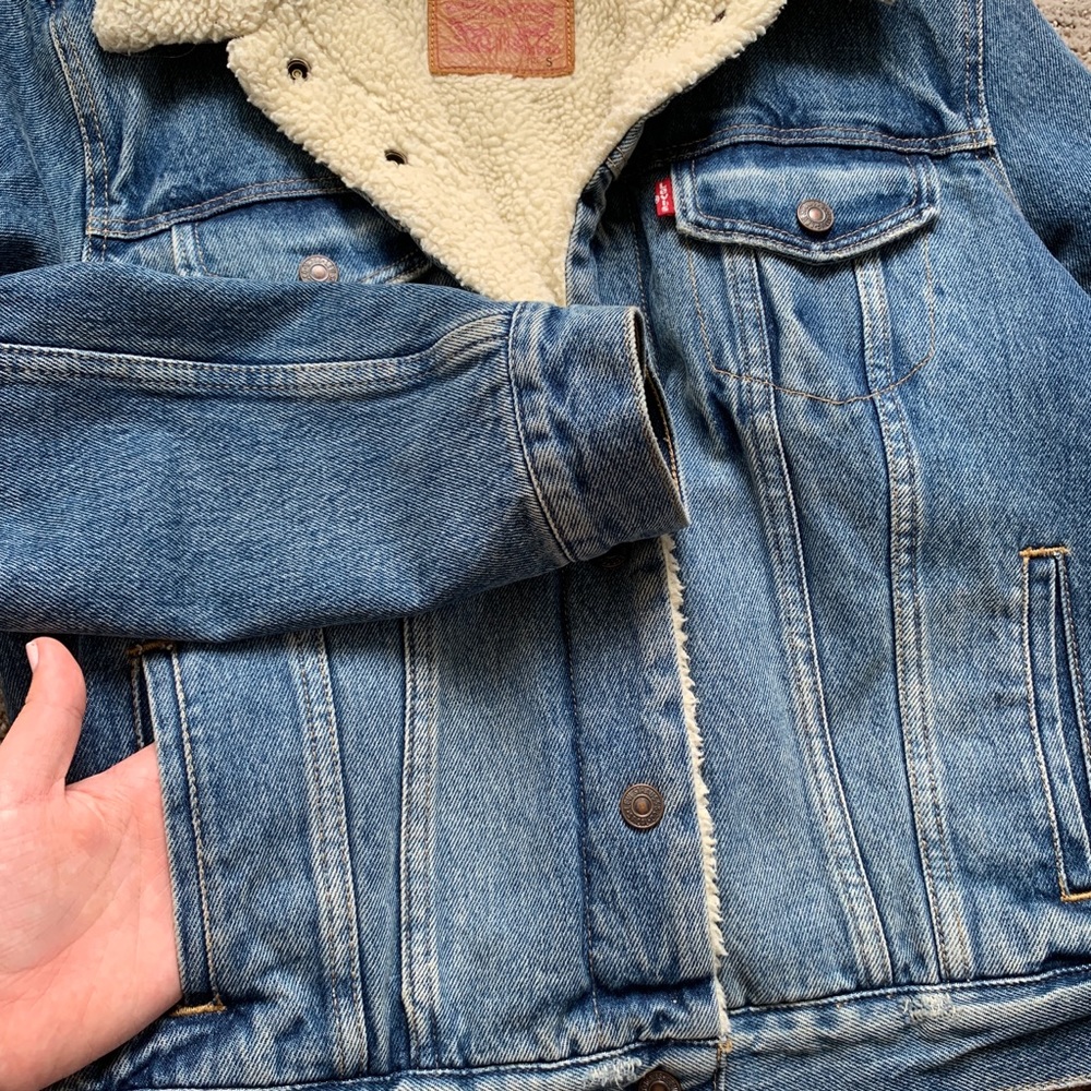 Levi’s Denim Jacket Shearling - image 5